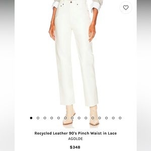 NWT Agolde 90s high waist leather pants